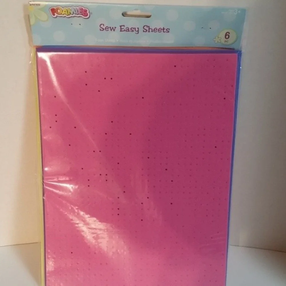5 Packs ~ Easy Sew Foam (6) Sheets Assorted Colors Kids Crafts